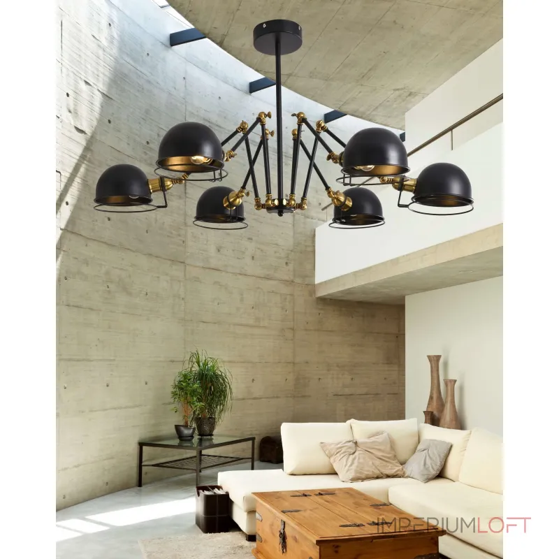 Люстра на штанге Lumina Deco Valmonti LDP D015-6 BK