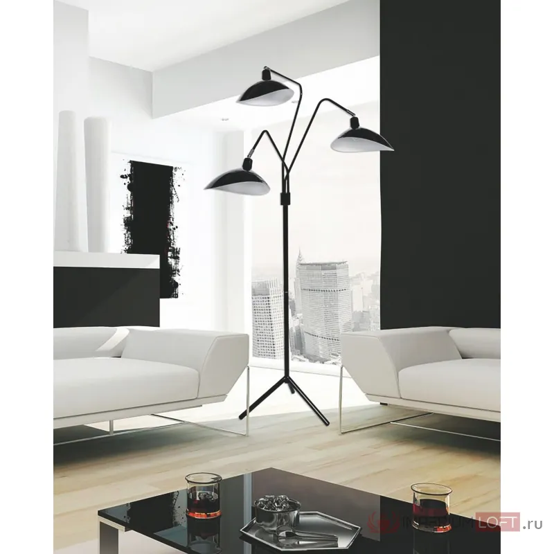 Торшер Lumina Deco Adarrio LDF 511-3 BK от ImperiumLoft