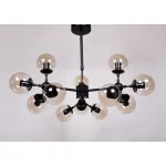 Люстра на штанге Lumina Deco Zodiak LDP 160-12 BK+TEA