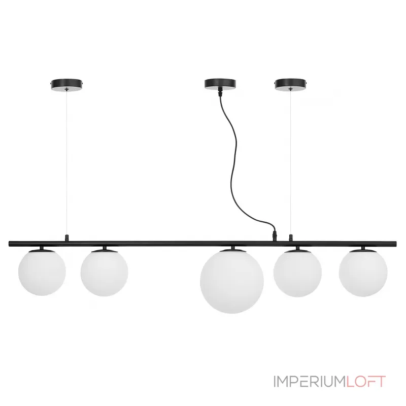 Подвесной светильник Lumina Deco Baristica LDP 6012-5 BK+WT Подвесной светильник Lumina Deco Baristica LDP 6012-5 BK+WT