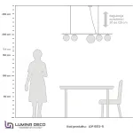 Подвесной светильник Lumina Deco Baristica LDP 6012-5 BK+WT
