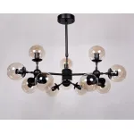 Люстра на штанге Lumina Deco Zodiak LDP 160-12 BK+TEA