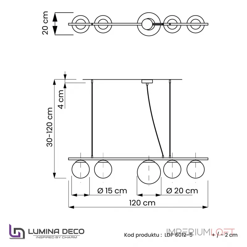 Подвесной светильник Lumina Deco Baristica LDP 6012-5 BK+WT Подвесной светильник Lumina Deco Baristica LDP 6012-5 BK+WT
