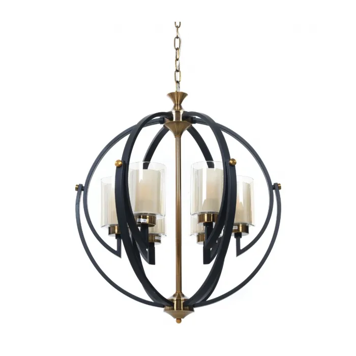 Подвесная люстра Lumina Deco Bergen LDP 1232-6 BK+MD от ImperiumLoft