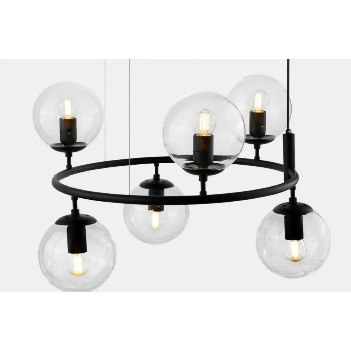 Подвесной светильник Lumina Deco Ceredo LDP 6034-6 RND BK от ImperiumLoft