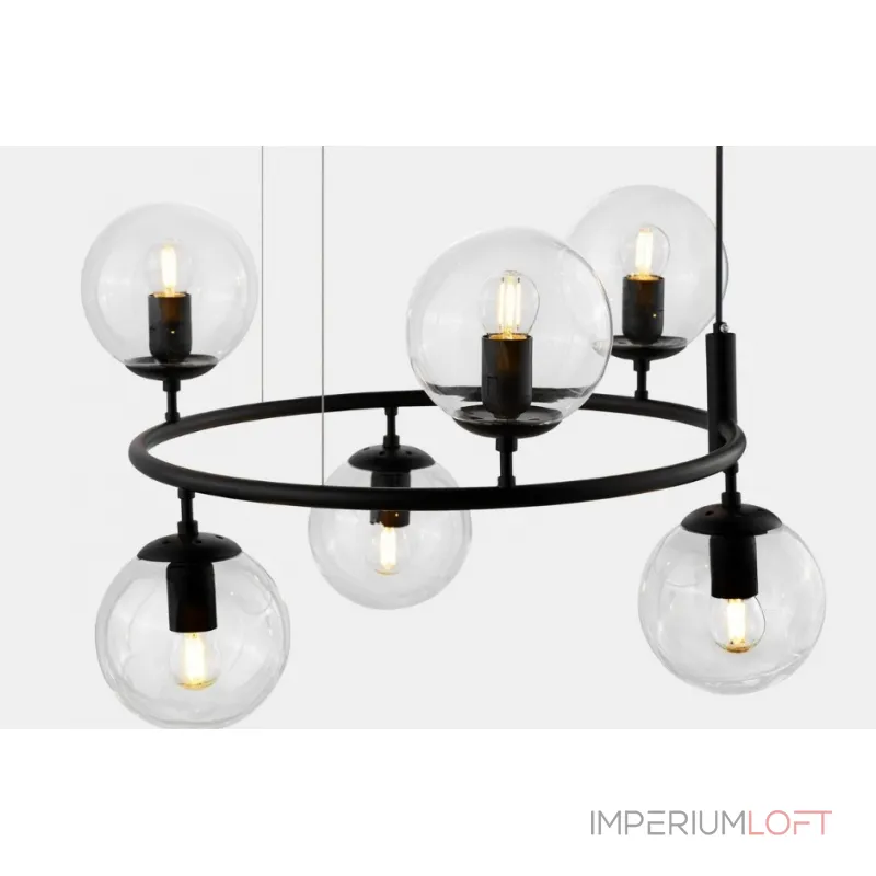 Подвесная люстра Lumina Deco Ceredo LDP 6034-6 RND BK