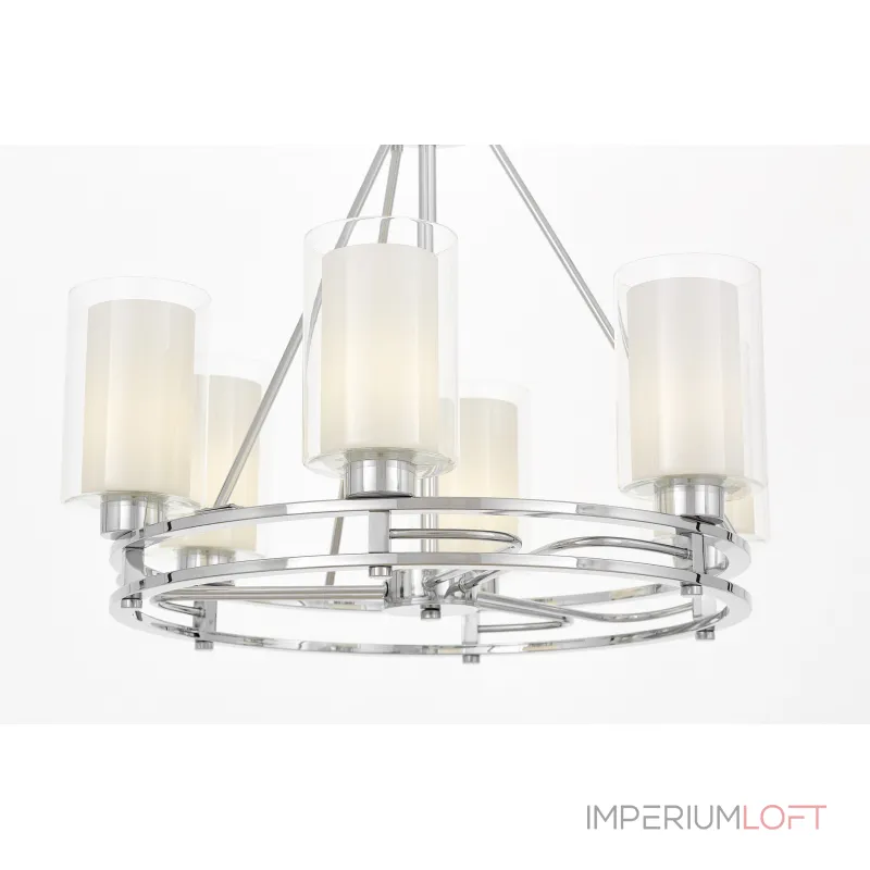 Подвесная люстра Lumina Deco Marietta LDP 8025-6 CHR+WT Подвесная люстра Lumina Deco Marietta LDP 8025-6 CHR+WT