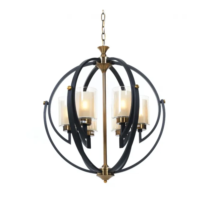 Подвесная люстра Lumina Deco Bergen LDP 1232-6 BK+MD от ImperiumLoft
