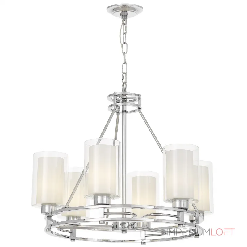 Подвесная люстра Lumina Deco Marietta LDP 8025-6 CHR+WT Подвесная люстра Lumina Deco Marietta LDP 8025-6 CHR+WT