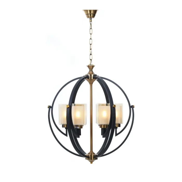 Подвесная люстра Lumina Deco Bergen LDP 1232-6 BK+MD от ImperiumLoft