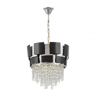Подвесная люстра Lumina Deco Kruvia LDP 7045-400 BK+CHR Подвесная люстра Lumina Deco Kruvia LDP 7045-400 BK+CHR