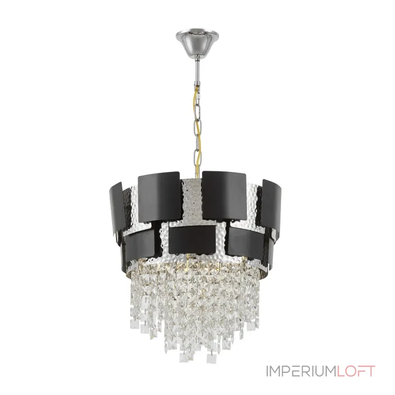 Подвесная люстра Lumina Deco Kruvia LDP 7045-400 BK+CHR Подвесная люстра Lumina Deco Kruvia LDP 7045-400 BK+CHR