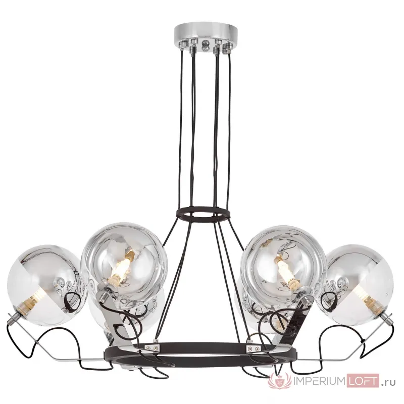 Подвесной светильник Lumina Deco LDP 9110-6 BK+CHR от ImperiumLoft