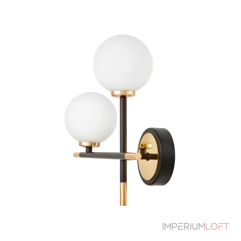 Бра Lumina Deco Marsiada LDW 6033N-2 BK+FGD Бра Lumina Deco Marsiada LDW 6033N-2 BK+FGD