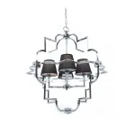 Подвесная люстра Lumina Deco Baltimore LDP 8020-4 CHR+BK