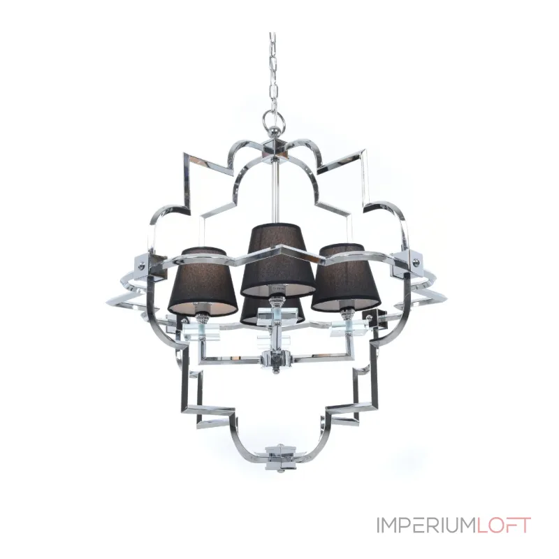 Подвесная люстра Lumina Deco Baltimore LDP 8020-4 CHR+BK Подвесная люстра Lumina Deco Baltimore LDP 8020-4 CHR+BK