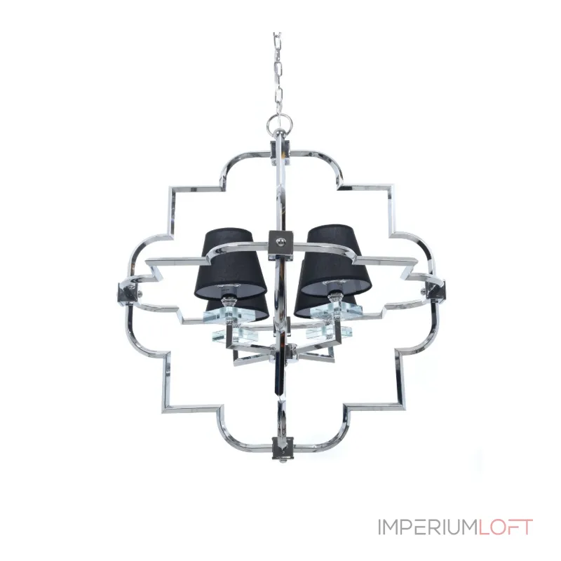 Подвесная люстра Lumina Deco Baltimore LDP 8020-4 CHR+BK Подвесная люстра Lumina Deco Baltimore LDP 8020-4 CHR+BK