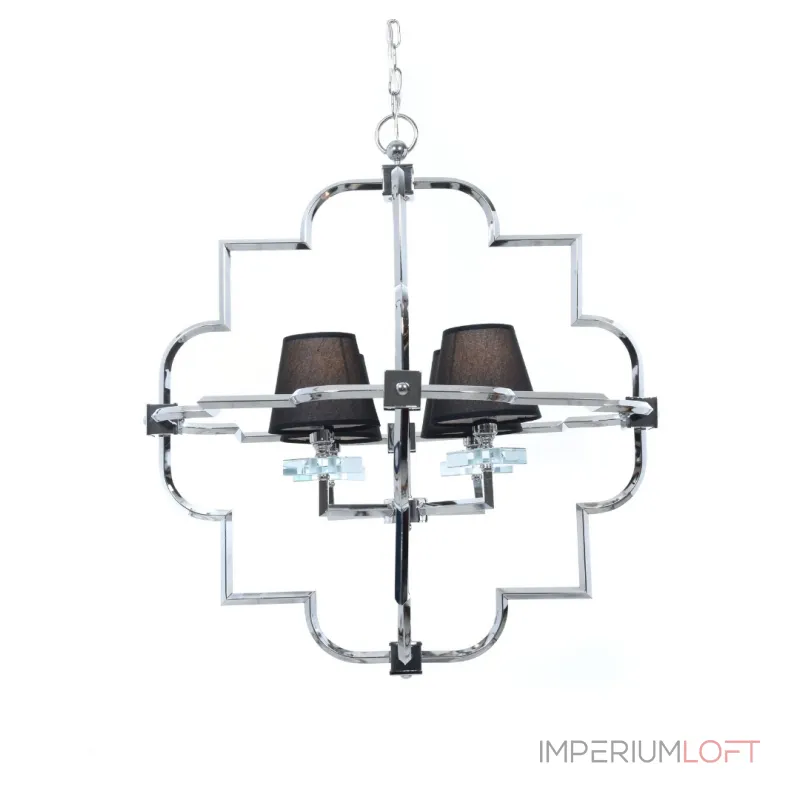 Подвесная люстра Lumina Deco Baltimore LDP 8020-4 CHR+BK Подвесная люстра Lumina Deco Baltimore LDP 8020-4 CHR+BK
