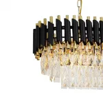 Хрустальная подвесная люстра Lumina Deco Funneli LDP 6003-800-PR BK+F.GD от ImperiumLoft