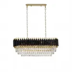 Хрустальная подвесная люстра Lumina Deco Funneli LDP 6003-800-PR BK+F.GD от ImperiumLoft