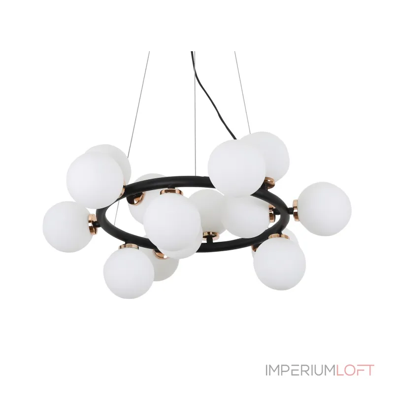Подвесная люстра Lumina Deco Marsiada LDP 6033-15 BK+GD