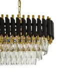 Хрустальная подвесная люстра Lumina Deco Funneli LDP 6003-800-PR BK+F.GD от ImperiumLoft