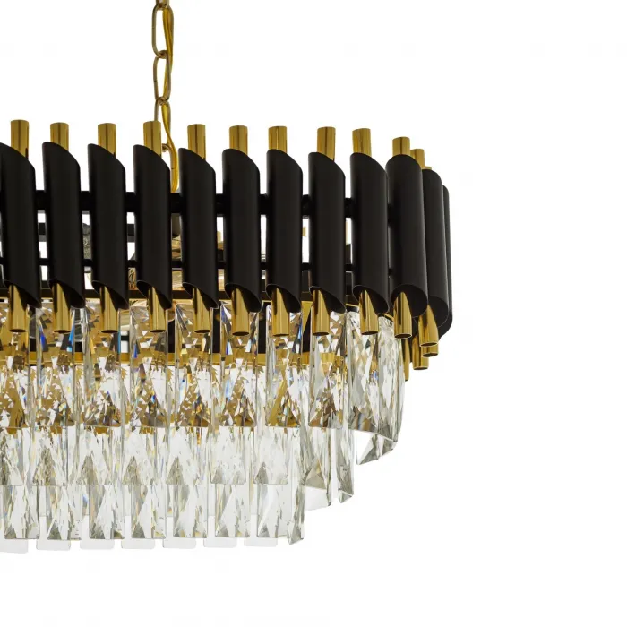 Хрустальная подвесная люстра Lumina Deco Funneli LDP 6003-800-PR BK+F.GD от ImperiumLoft