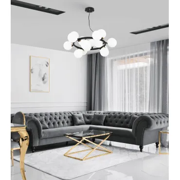 Подвесная люстра Lumina Deco Marsiada LDP 6033-15 BK+GD