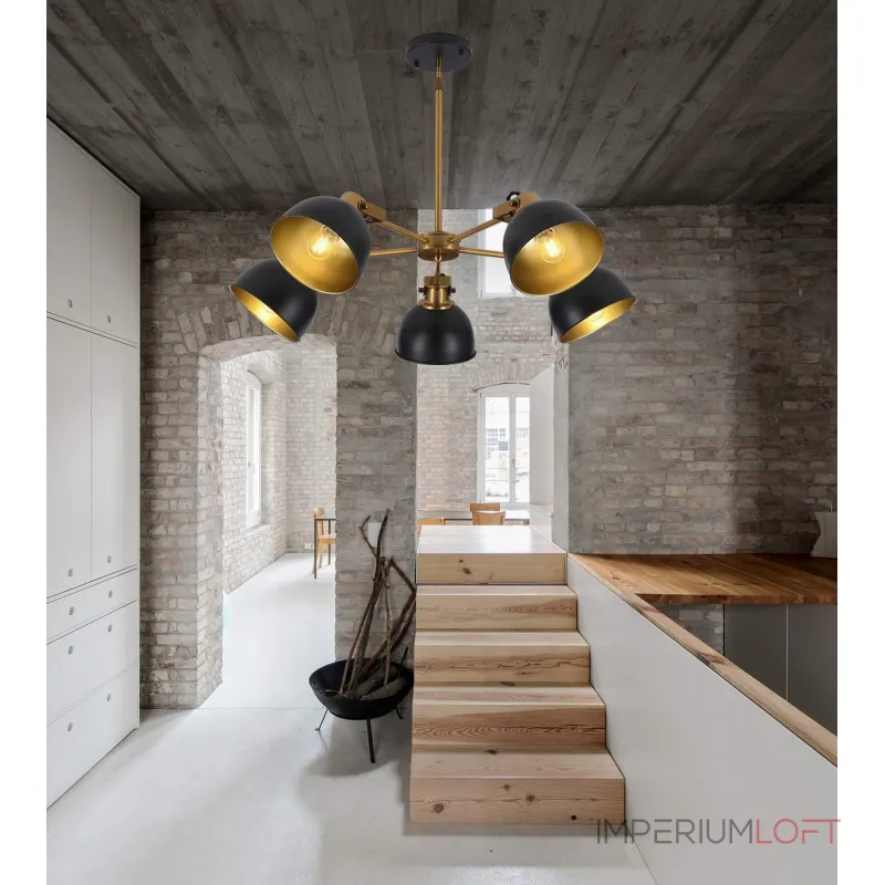 Люстра на штанге Lumina Deco Belmonti LDP D017-5 BK Люстра на штанге Lumina Deco Belmonti LDP D017-5 BK