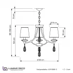 Хрустальная подвесная люстра Lumina Deco Dominni LDP 9268-3 GD от ImperiumLoft