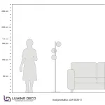 Торшер Lumina Deco Fredica LDF 6030-3 GD от ImperiumLoft