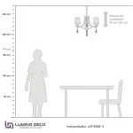 Хрустальная подвесная люстра Lumina Deco Dominni LDP 9268-3 GD от ImperiumLoft