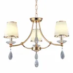 Хрустальная подвесная люстра Lumina Deco Dominni LDP 9268-3 GD от ImperiumLoft