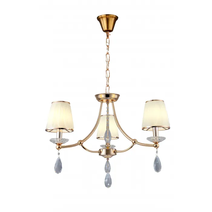 Хрустальная подвесная люстра Lumina Deco Dominni LDP 9268-3 GD от ImperiumLoft