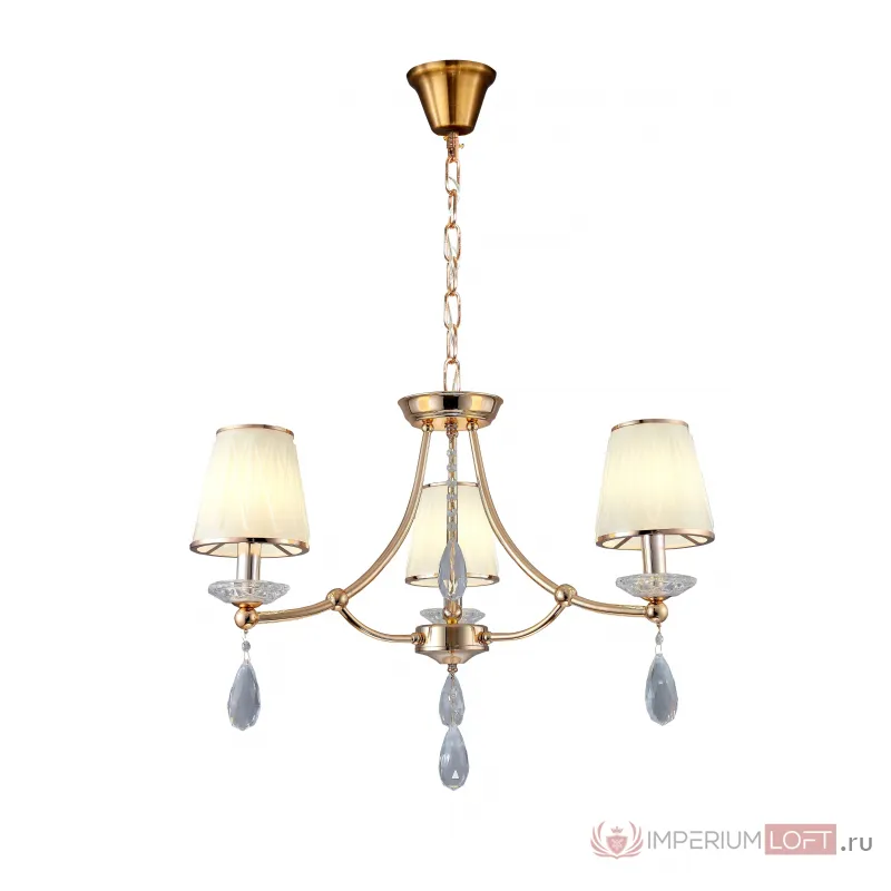 Хрустальная подвесная люстра Lumina Deco Dominni LDP 9268-3 GD от ImperiumLoft