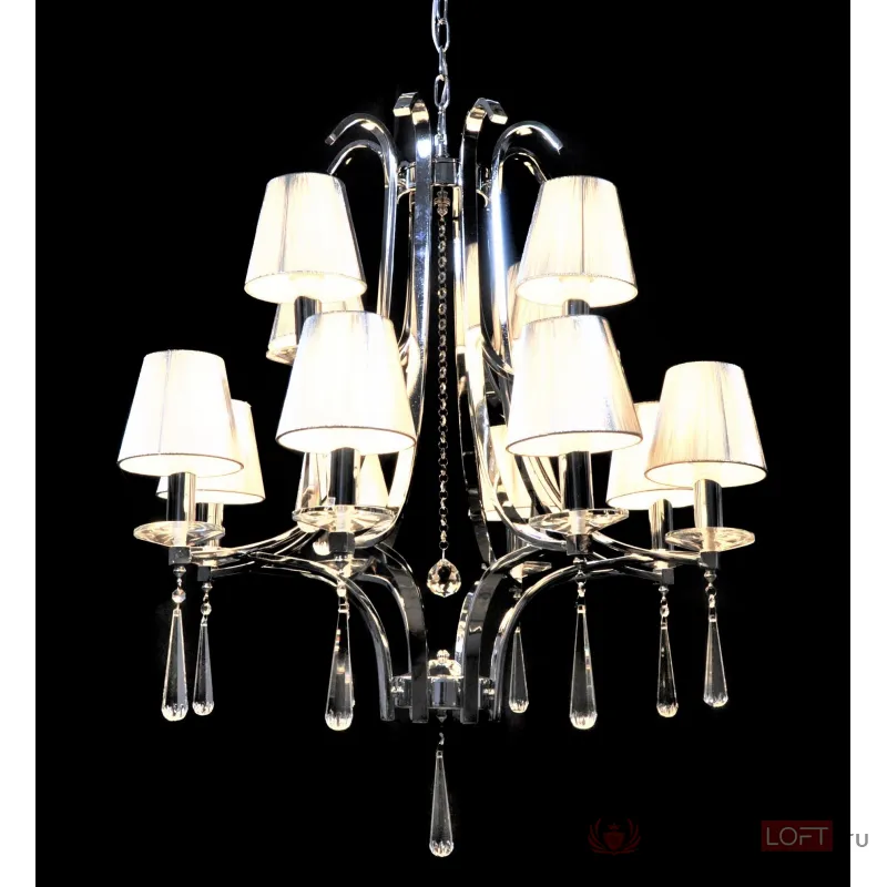 Хрустальная подвесная люстра Lumina Deco Venisia LDP 8810-12 SL от ImperiumLoft