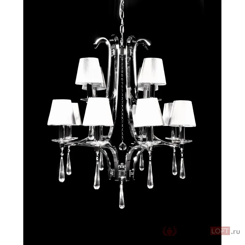 Хрустальная подвесная люстра Lumina Deco Venisia LDP 8810-12 SL от ImperiumLoft