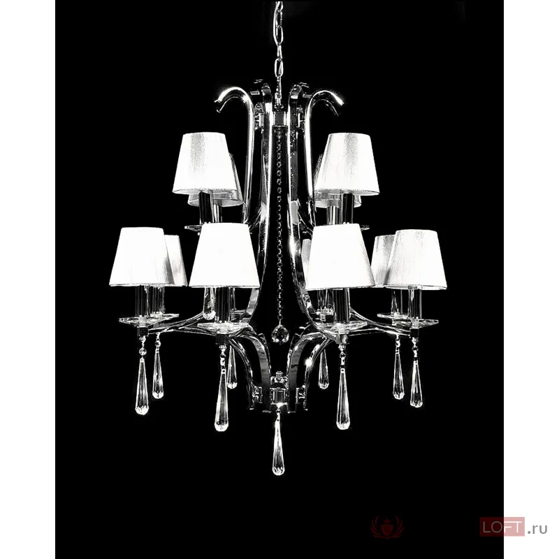 Хрустальная подвесная люстра Lumina Deco Venisia LDP 8810-12 SL от ImperiumLoft