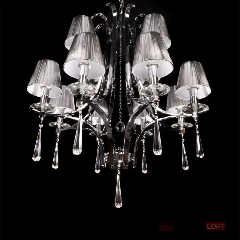 Хрустальная подвесная люстра Lumina Deco Venisia LDP 8810-12 SL от ImperiumLoft