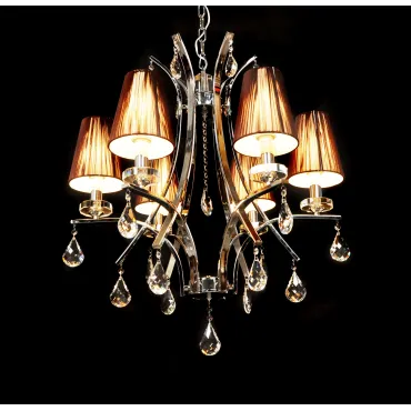 Хрустальная подвесная люстра Lumina Deco Glamour LDP 66247-6 BR+CHR от ImperiumLoft