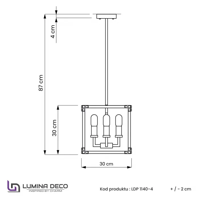 Подвесной светильник Lumina Deco Waldorf LDP 1140-4 BK+MD от ImperiumLoft