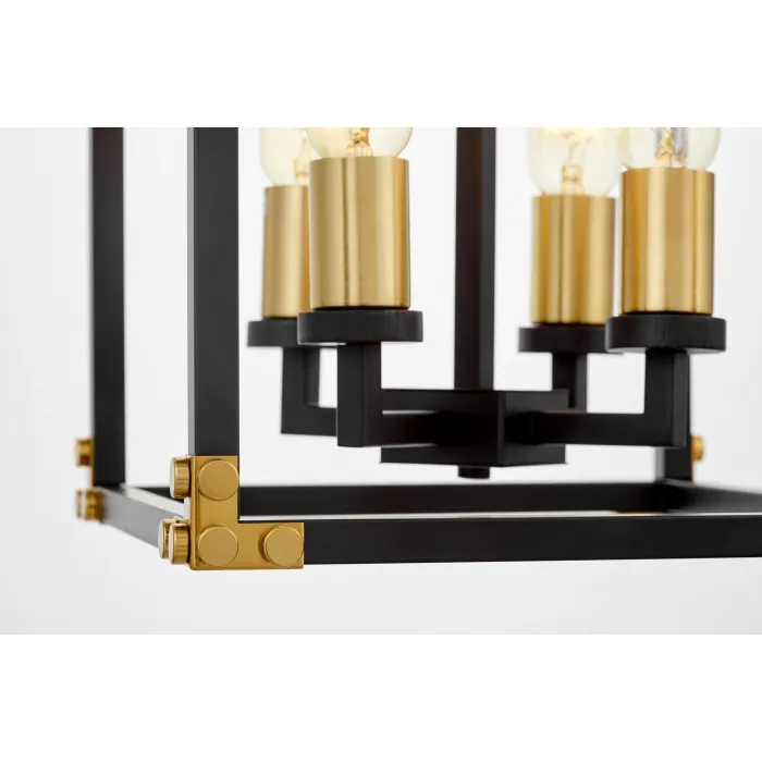 Подвесной светильник Lumina Deco Waldorf LDP 1140-4 BK+MD от ImperiumLoft