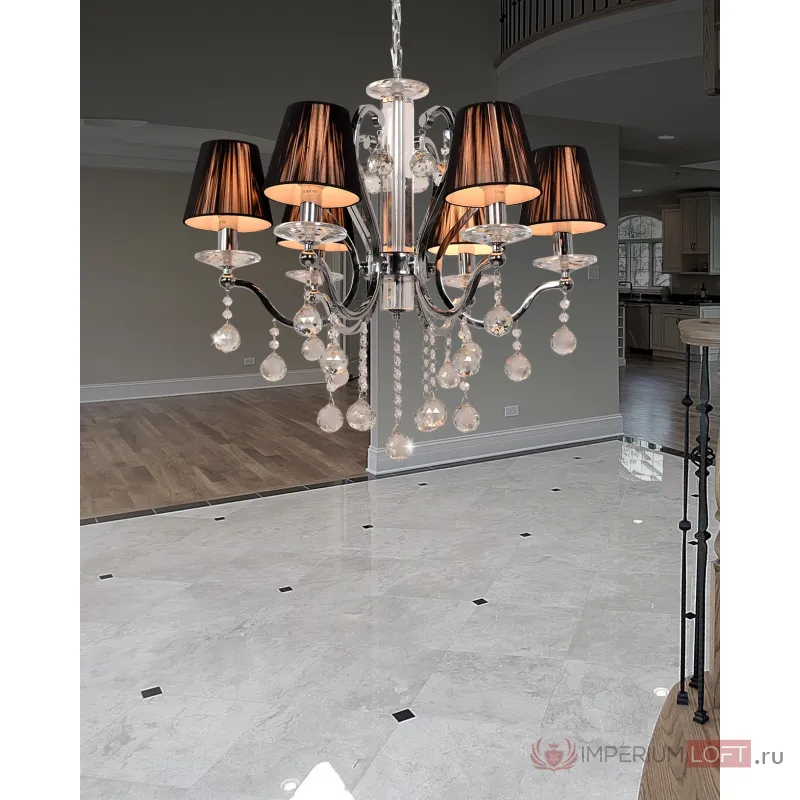Хрустальная подвесная люстра Lumina Deco Bellisica LDP 8033-6 BK от ImperiumLoft