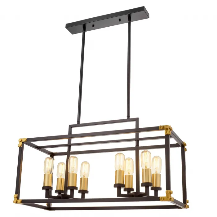 Подвесной светильник Lumina Deco Waldorf LDP 1140-8 BK+MD от ImperiumLoft