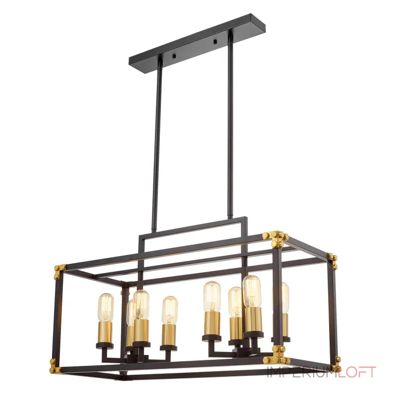Люстра на штанге Lumina Deco Waldorf LDP 1140-8 BK+MD