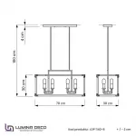 Подвесной светильник Lumina Deco Waldorf LDP 1140-8 BK+MD от ImperiumLoft