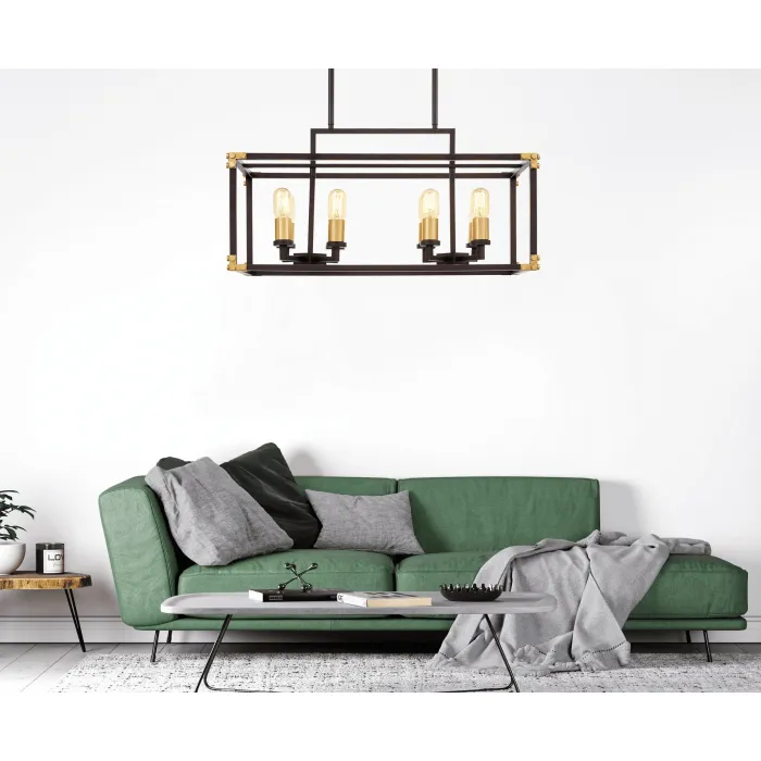 Подвесной светильник Lumina Deco Waldorf LDP 1140-8 BK+MD от ImperiumLoft