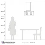 Подвесной светильник Lumina Deco Waldorf LDP 1140-8 BK+MD от ImperiumLoft