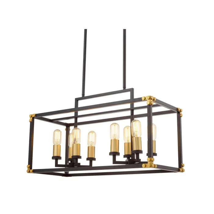 Подвесной светильник Lumina Deco Waldorf LDP 1140-8 BK+MD от ImperiumLoft