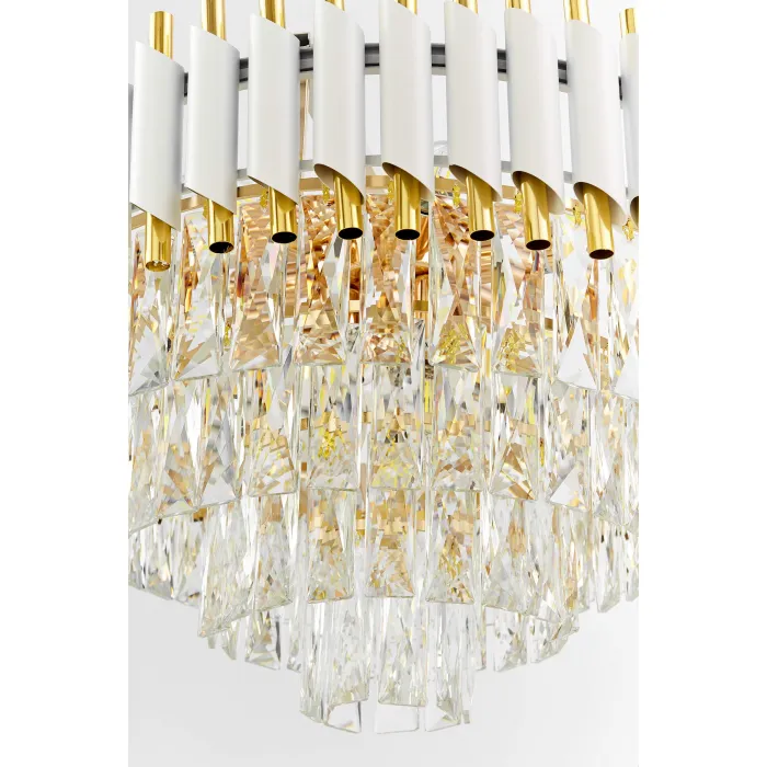 Хрустальная подвесная люстра Lumina Deco Funneli LDP 6003-500 WT+F.GD от ImperiumLoft